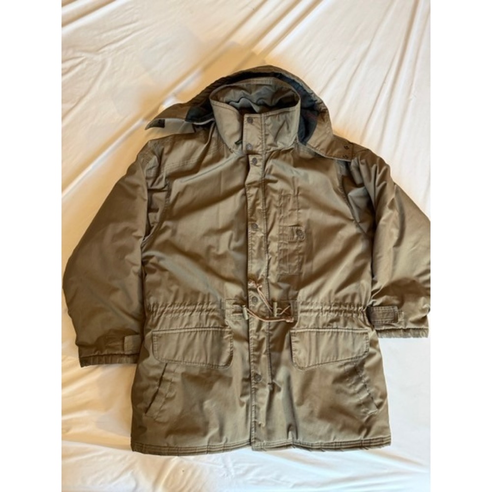 Field & Stream Mens Vintage Utility Parka Jacket Olive Green Large Hooded
